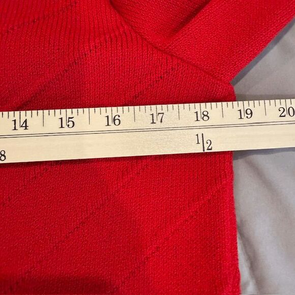 St. John Santana Knit Textured Wool Blend Sweater Zip Mandarin Collar Size 6 - Picture 10 of 13